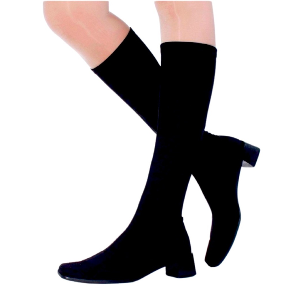 Vintage 90s Paul Green Neoprene Knee-high Boots
